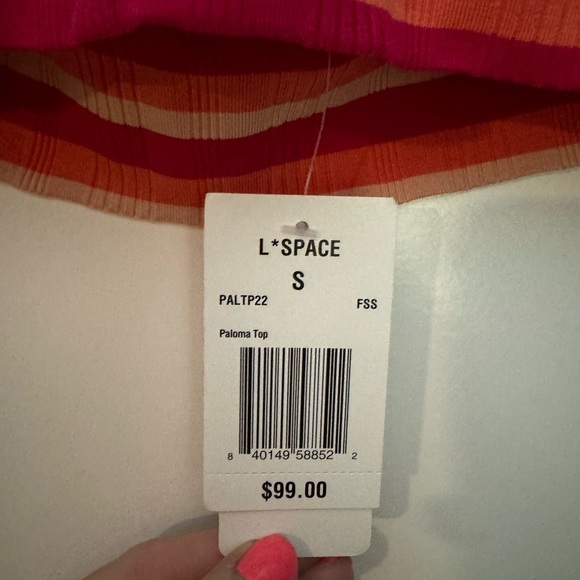 NWT L*Space Paloma Striped Crop Top in Size Small - Picture 8 of 9